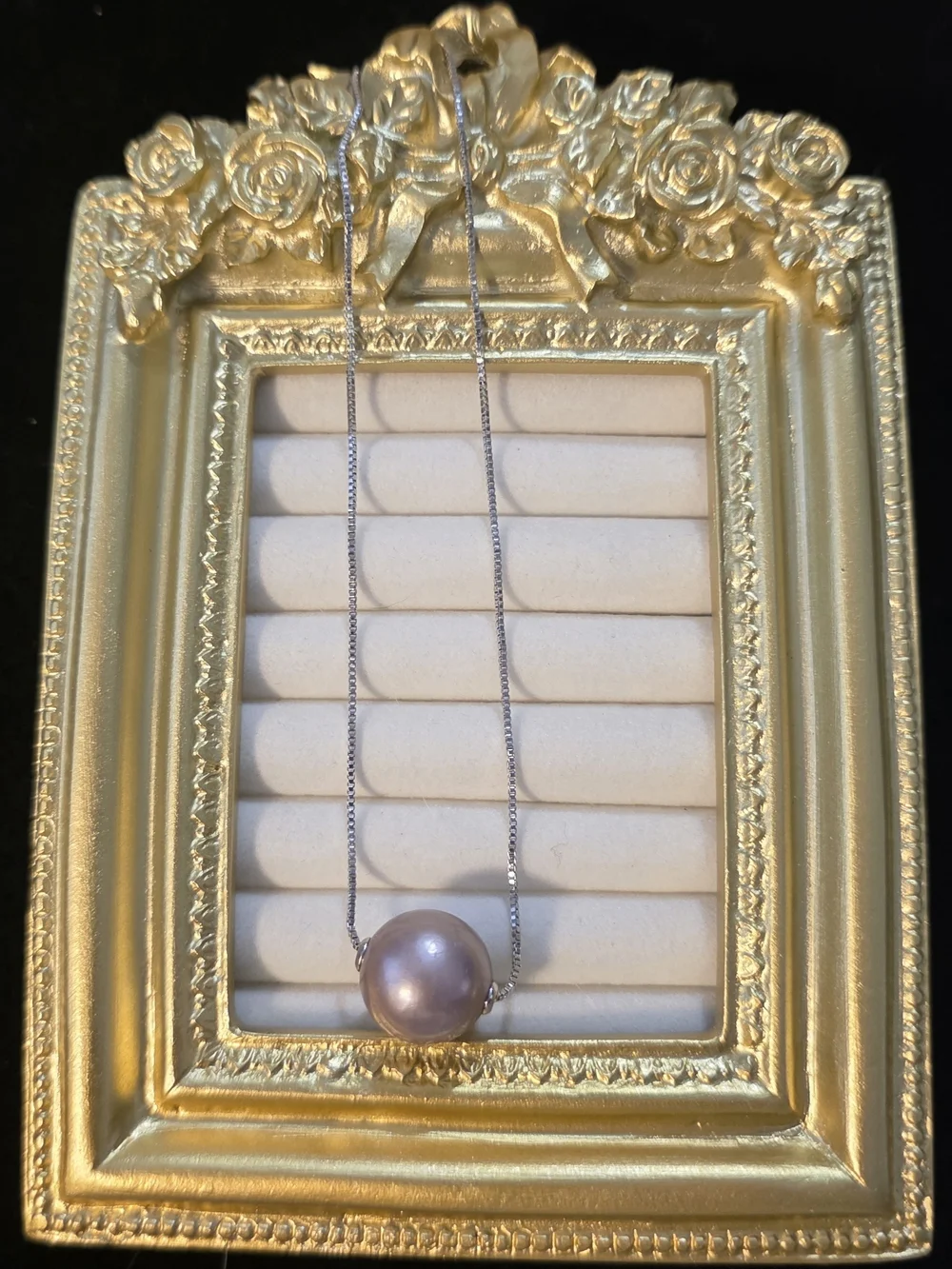 Elegant Lavender Pearl Pendant Necklace